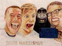17 &bdquo;Selfie Narzissmus&ldquo; Hermann H. Hacker (Aquarellstifte) 